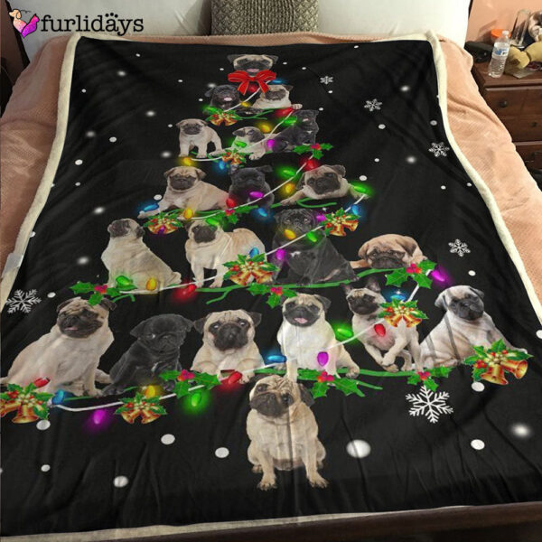 Dog Blanket – Dog Face Blanket – Dog Throw Blanket – Poodle Snow Christmas Blanket – Furlidays