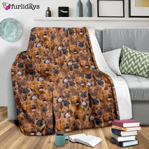 Dog Blanket – Dog Face Blanket – Dog Throw Blanket – Rhodesian Ridgeback Full Face Blanket – Furlidays