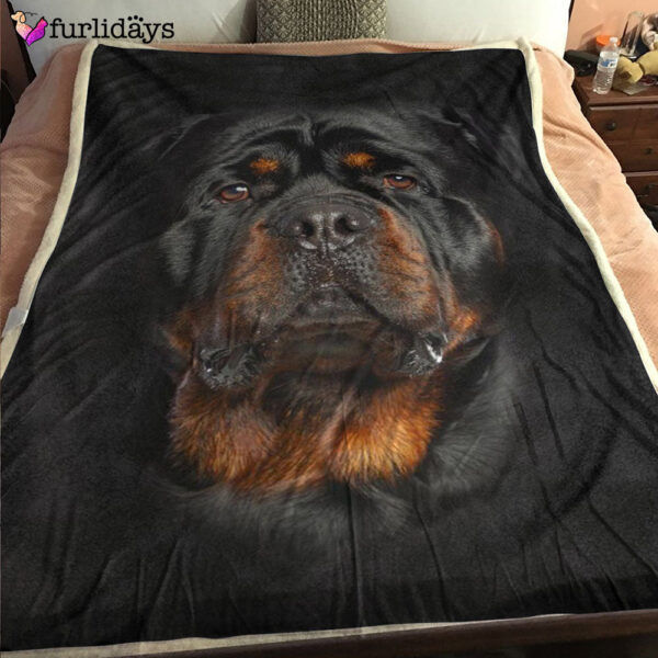 Dog Blanket – Dog Face Blanket – Dog Throw Blanket – Rottweiler Face Hair Blanket – Furlidays