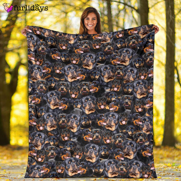 Dog Blanket – Dog Face Blanket – Dog Throw Blanket – Rottweiler Full Face Blanket – Furlidays