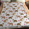 Dog Blanket – Dog Face Blanket – Dog Throw Blanket – Rough Collie Heart Blanket – Furlidays