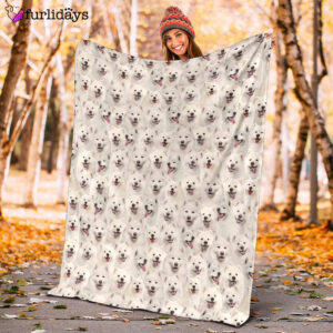 Dog Blanket Dog Face Blanket Dog Throw Blanket Samoyed Full Face Blanket Furlidays 10