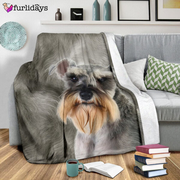 Dog Blanket – Dog Face Blanket – Dog Throw Blanket – Schnauzer Blanket – Furlidays