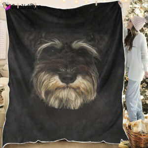 Dog Blanket Dog Face Blanket Dog Throw Blanket Schnauzer Face Hair Blanket Furlidays 2