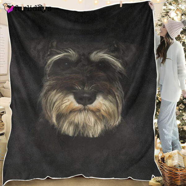 Dog Blanket – Dog Face Blanket – Dog Throw Blanket – Schnauzer Face Hair Blanket – Furlidays