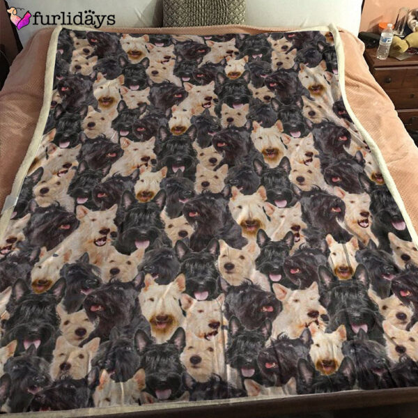 Dog Blanket – Dog Face Blanket – Dog Throw Blanket – Scottish Terrier Full Face Blanket – Furlidays