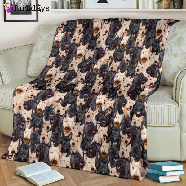 Dog Blanket – Dog Face Blanket – Dog Throw Blanket – Scottish Terrier Full Face Blanket – Furlidays