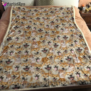 Dog Blanket Dog Face Blanket Dog Throw Blanket Shiba Inu Full Face Blanket Furlidays 1