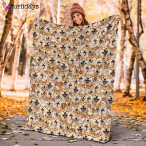 Dog Blanket Dog Face Blanket Dog Throw Blanket Shiba Inu Full Face Blanket Furlidays 10