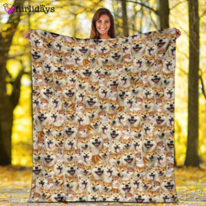 Dog Blanket Dog Face Blanket Dog Throw Blanket Shiba Inu Full Face Blanket Furlidays 2
