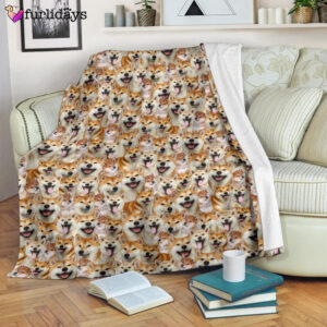 Dog Blanket Dog Face Blanket Dog Throw Blanket Shiba Inu Full Face Blanket Furlidays 7