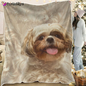 Dog Blanket Dog Face Blanket Dog Throw Blanket Shih Tzu Blanket Furlidays 1