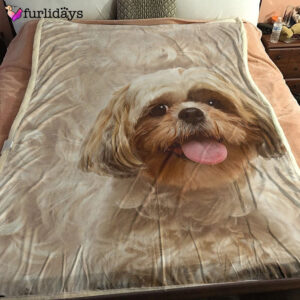 Dog Blanket Dog Face Blanket Dog Throw Blanket Shih Tzu Blanket Furlidays 2