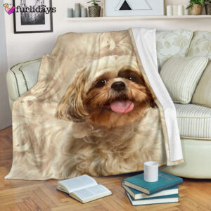 Dog Blanket Dog Face Blanket Dog Throw Blanket Shih Tzu Blanket Furlidays 3