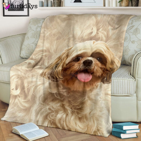 Dog Blanket – Dog Face Blanket – Dog Throw Blanket – Shih Tzu Blanket – Furlidays
