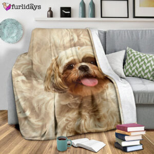 Dog Blanket Dog Face Blanket Dog Throw Blanket Shih Tzu Blanket Furlidays 5