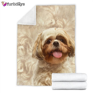Dog Blanket Dog Face Blanket Dog Throw Blanket Shih Tzu Blanket Furlidays 6