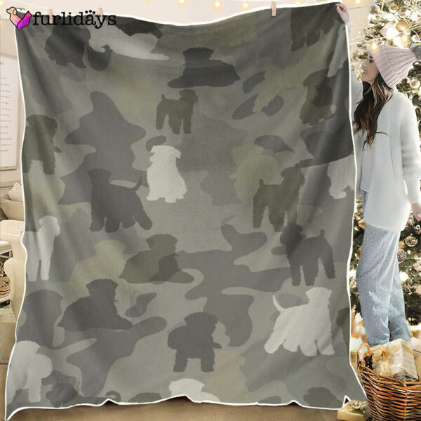 Dog Blanket – Dog Face Blanket – Dog Throw Blanket – Soft-Coated Wheaten Terrier Camo Blanket – Furlidays