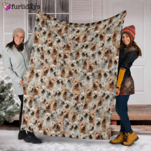 Dog Blanket Dog Face Blanket Dog Throw Blanket Soft Coated Wheaten Terrier Full Face Blanket Furlidays 3
