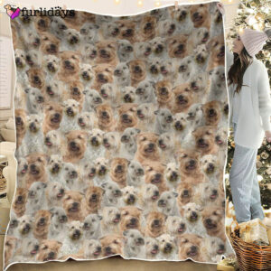 Dog Blanket Dog Face Blanket Dog Throw Blanket Soft Coated Wheaten Terrier Full Face Blanket Furlidays 6
