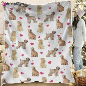 Dog Blanket Dog Face Blanket Dog Throw Blanket Soft Coated Wheaten Terrier Heart Blanket Furlidays 2