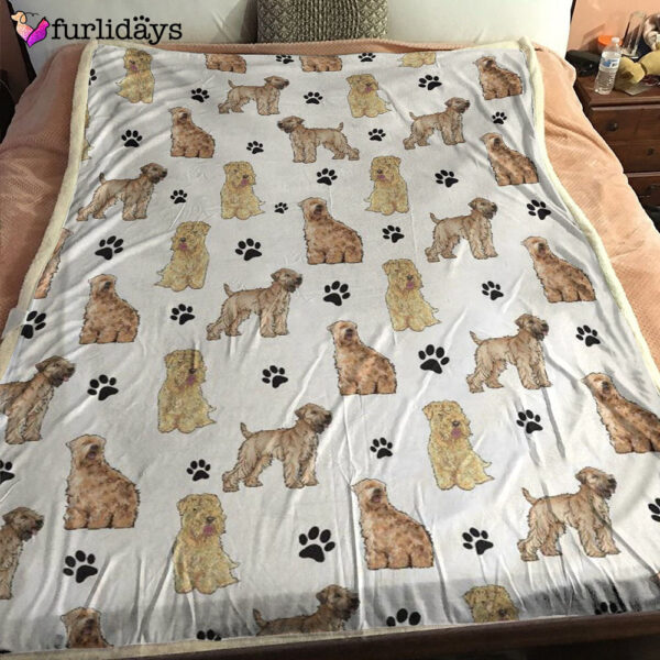 Dog Blanket – Dog Face Blanket – Dog Throw Blanket – Soft Coated Wheaten Terrier Paw Blanket – Furlidays