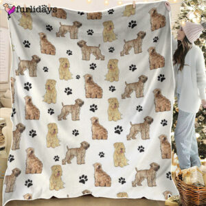 Dog Blanket Dog Face Blanket Dog Throw Blanket Soft Coated Wheaten Terrier Paw Blanket Furlidays 2