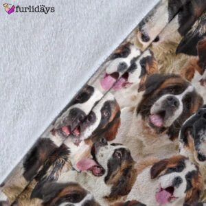 Dog Blanket Dog Face Blanket Dog Throw Blanket St Bernard Full Face Blanket Furlidays 5