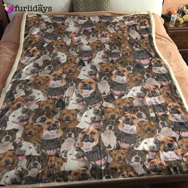 Dog Blanket – Dog Face Blanket – Dog Throw Blanket – Staffordshire Bull Terrier Full Face Blanket – Furlidays