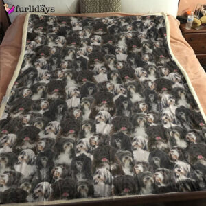Dog Blanket Dog Face Blanket Dog Throw Blanket Tibetan Terrier Full Face Blanket Furlidays 6