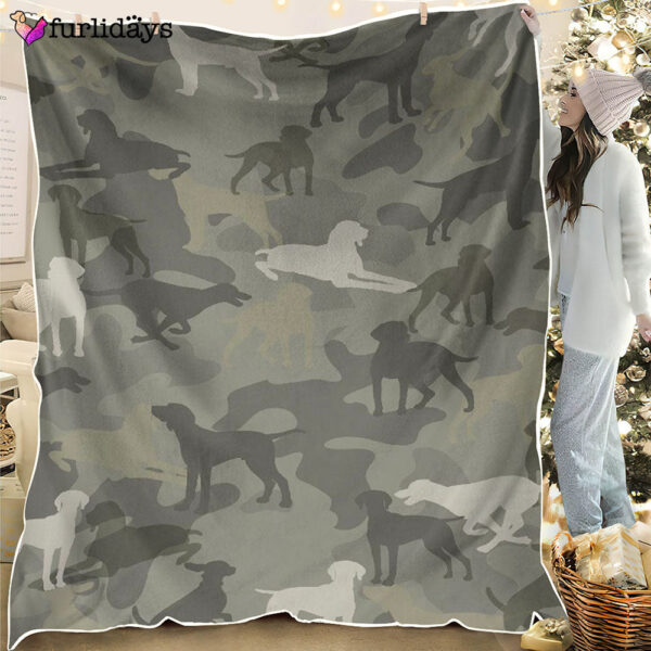 Dog Blanket – Dog Face Blanket – Dog Throw Blanket – Vizsla Camo Blanket – Furlidays