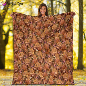 Dog Blanket Dog Face Blanket Dog Throw Blanket Vizsla Full Face Blanket Furlidays 2