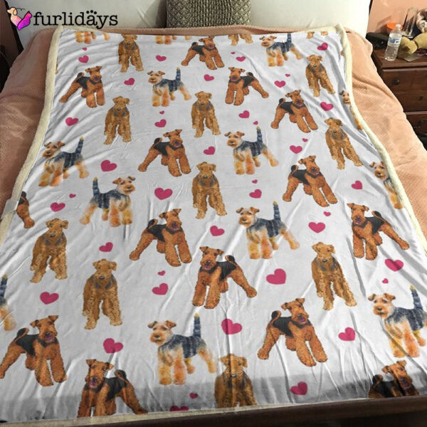 Dog Blanket – Dog Face Blanket – Dog Throw Blanket – Welsh Terrier Heart Blanket – Furlidays