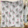 Dog Blanket – Dog Face Blanket – Dog Throw Blanket – Whippet Heart Blanket – Furlidays