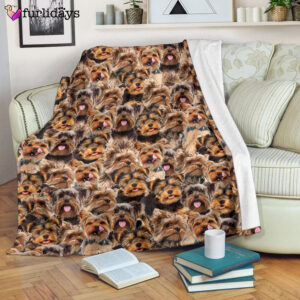 Dog Blanket Dog Face Blanket Dog Throw Blanket Yorkshire Terrier Blanket Furlidays 3