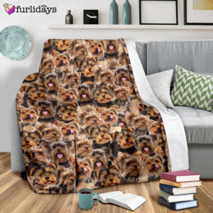Dog Blanket Dog Face Blanket Dog Throw Blanket Yorkshire Terrier Blanket Furlidays 5