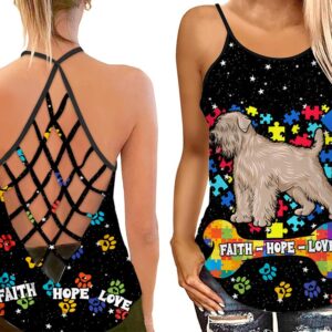 Dog Footprint And Puzzle Criss Cross Open Back Tank Top Workout Shirts Gift For Dog Lovers 1 gew3iz
