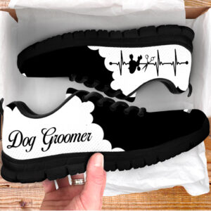 Dog Groomer Shoes Cloudy Black White Sneaker Walking Shoes Best Shoes For Dog Lover Best Gift For Dog Mom 3
