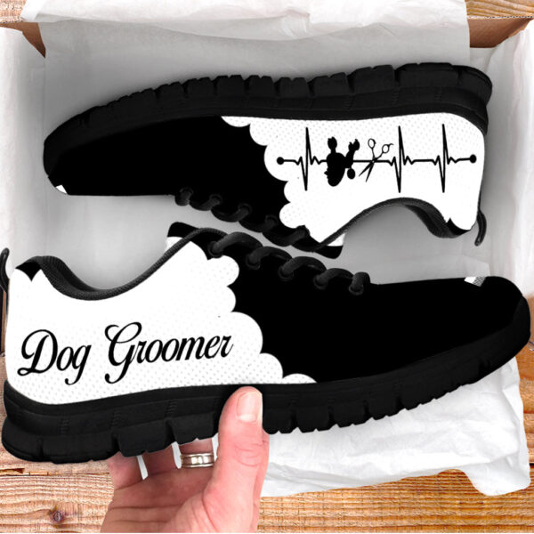 Dog Groomer Shoes Cloudy Black White Sneaker Walking Shoes – Best Shoes For Dog Lover – Best Gift For Dog Mom