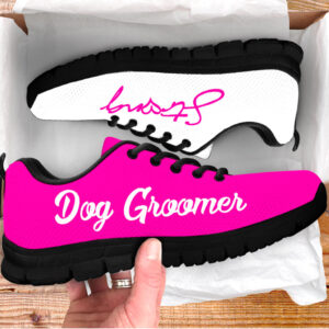Dog Groomer Shoes Strong Pink White Sneaker Walking Shoes Best Shoes For Dog Lover Best Gift For Dog Mom 3