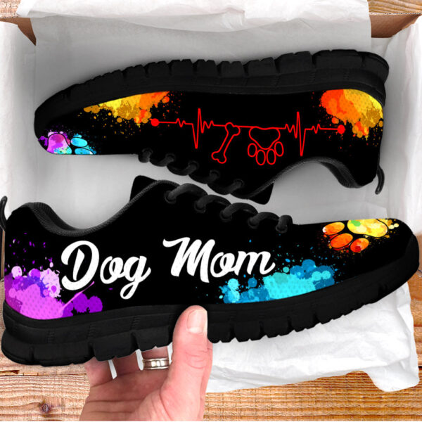 Dog Mom Shoes Dog Paw Heartbeat Sneaker Walking Shoes – Best Shoes For Dog Lover – Best Gift For Dog Mom