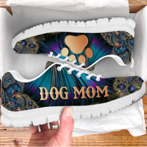 Dog Mom Shoes Fractal Art Sneaker Walking Shoes – Best Shoes For Dog Lover – Best Gift For Dog Mom