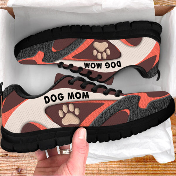Dog Mom Shoes Leather Brown Sneaker Walking Shoes – Best Shoes For Dog Lover – Best Gift For Dog Mom