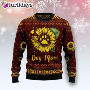 Dog Mom Sunflower Best Gift Ugly…