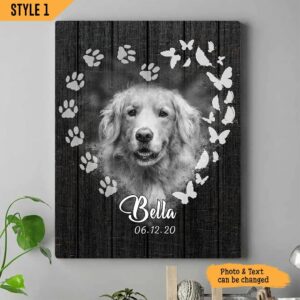 Dog Portrait Photo Vertical Canvas Wall Art Canvas Gift For Dog Lovers 1