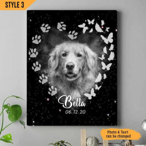 Dog Portrait Photo Vertical Canvas Wall Art Canvas Gifts for Dog Mom 1