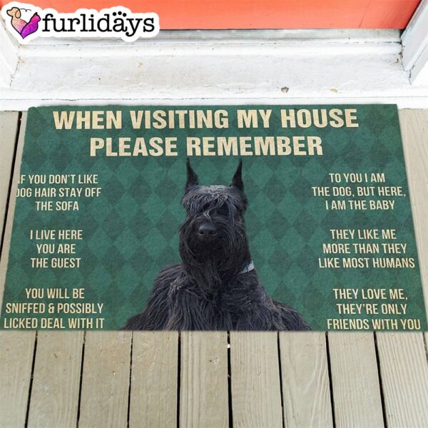 Dog’s Rules Flannel Doormat – Outdoor Dog Decor – Christmas Gift For Pet Lovers
