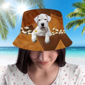 Dogo Argentino Bucket Hat Hats To Walk With Your Beloved Dog A Gift For Dog Lovers 2 wewy18