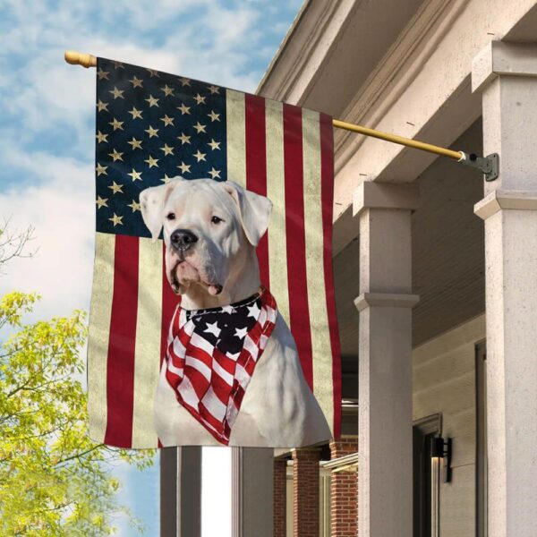 Dogo Argentino House Flag – Dog Flags Outdoor – Dog Lovers Gifts for Him or Her