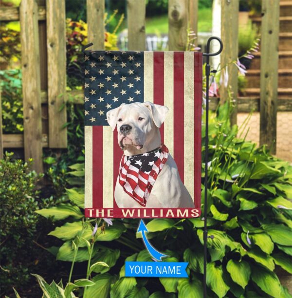 Dogo Argentino Personalized Garden Flag – Personalized Dog Garden Flags – Dog Flags Outdoor